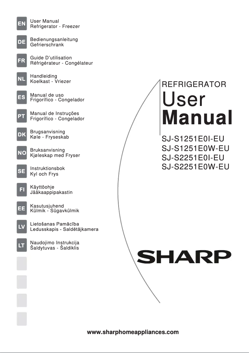 Page n°1 - Manuel utilisateur Sharp SJ-S1251E0I-EU