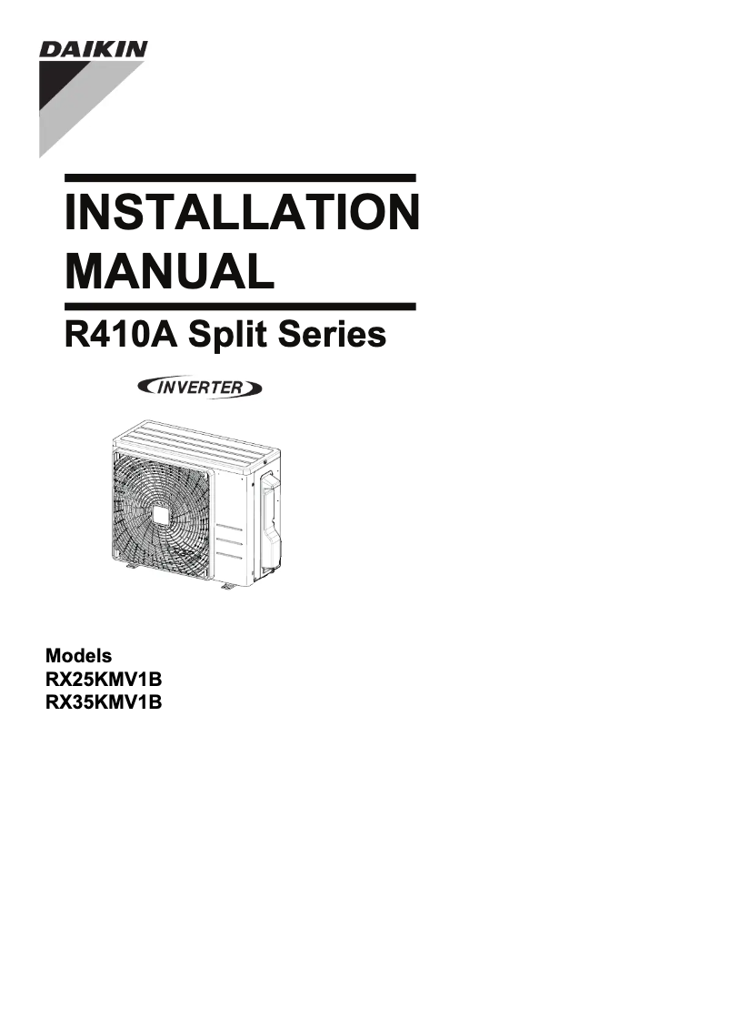 Página 1 del manual Manual de usuario Daikin RX35KMV1B