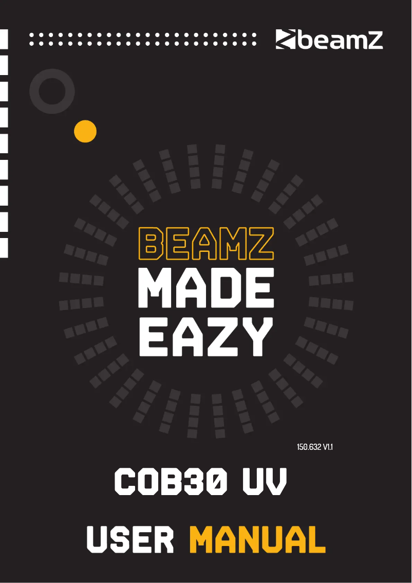 Page 1 de la notice Manuel utilisateur BeamZ COB30UV