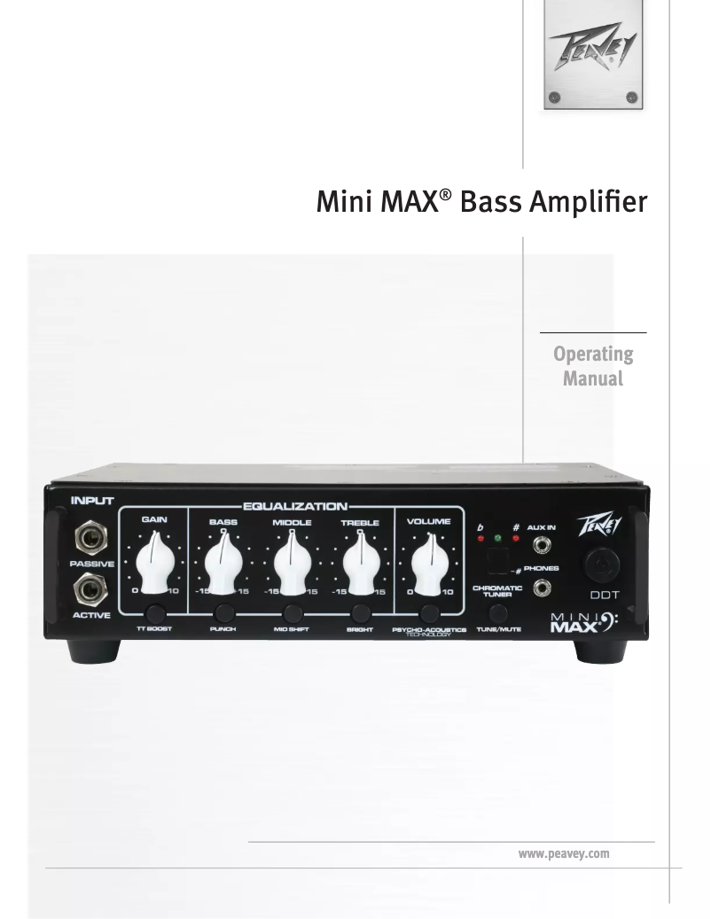 Image de la première page du manuel de l'appareil Mini MAX