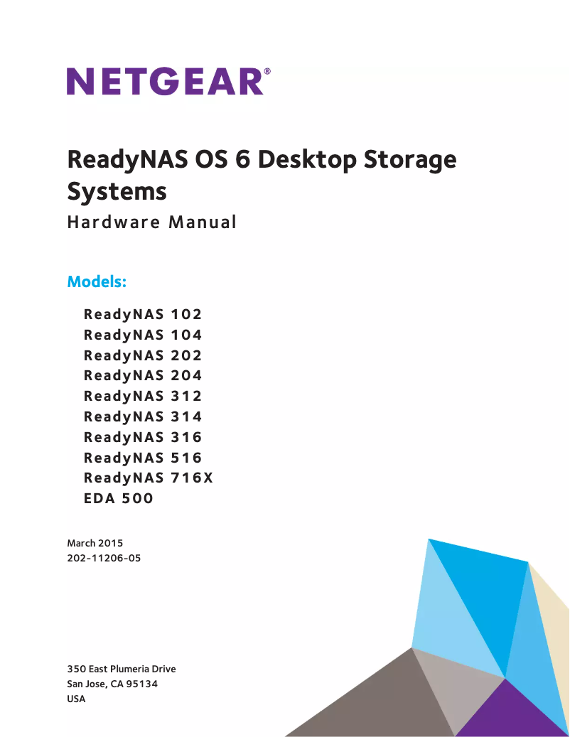 Page 1 de la notice Manuel utilisateur Netgear ReadyNAS 204