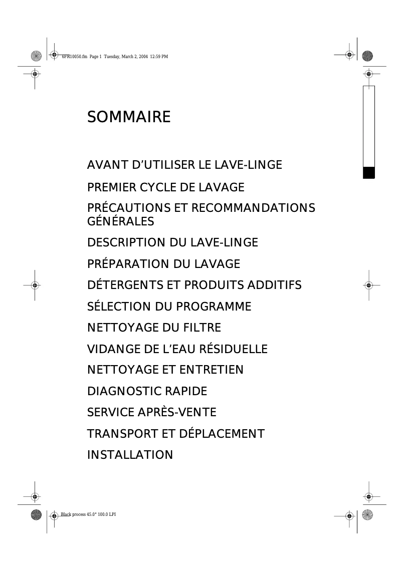 Image de la première page du manuel de l'appareil EV 1280