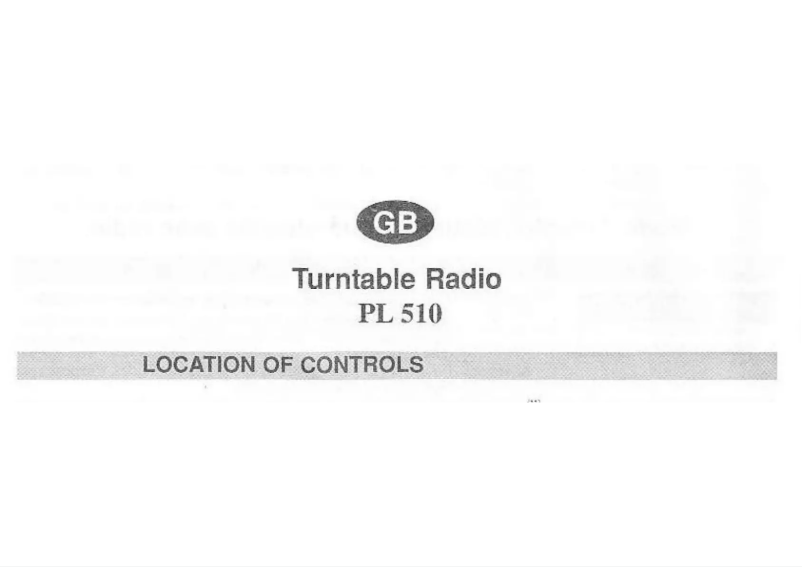 Page 1 de la notice Manuel utilisateur Soundmaster PL510