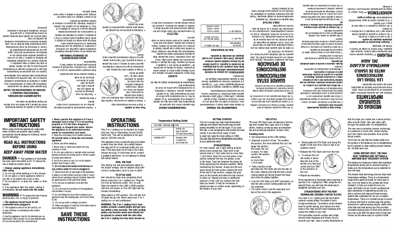 Page 1 de la notice Manuel utilisateur Conair CS584