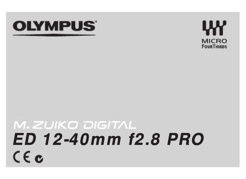 Image de la première page du manuel de l'appareil ED 12-40mm F2.8 PRO