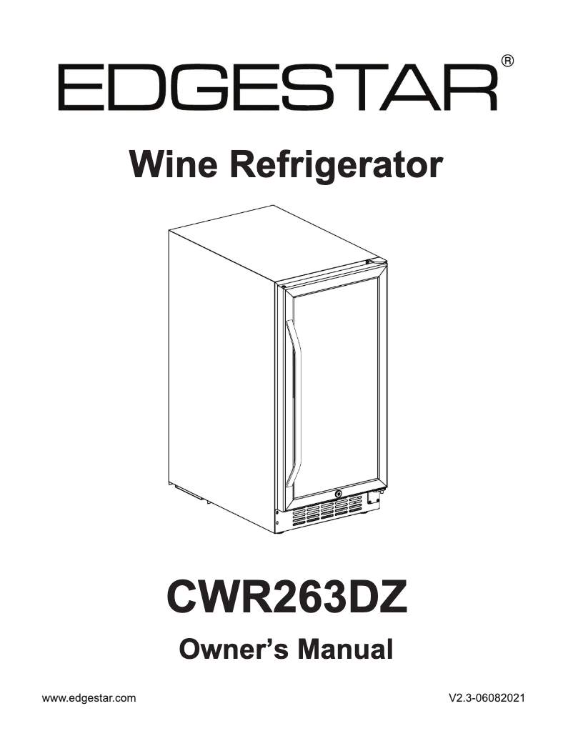 Image de la première page du manuel de l'appareil CWR263DZ
