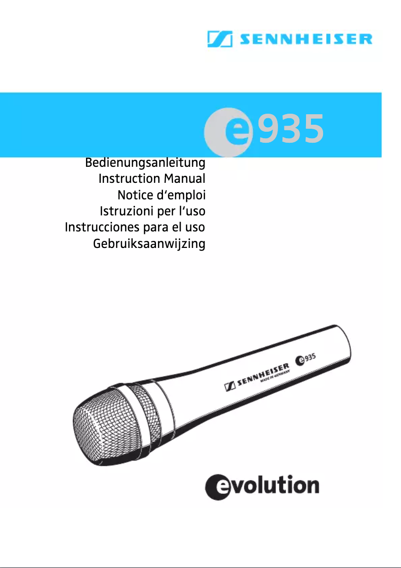 Page n°1 - Manuel utilisateur Sennheiser E935