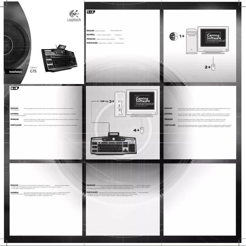 Page 1 de la notice Manuel utilisateur Logitech G15