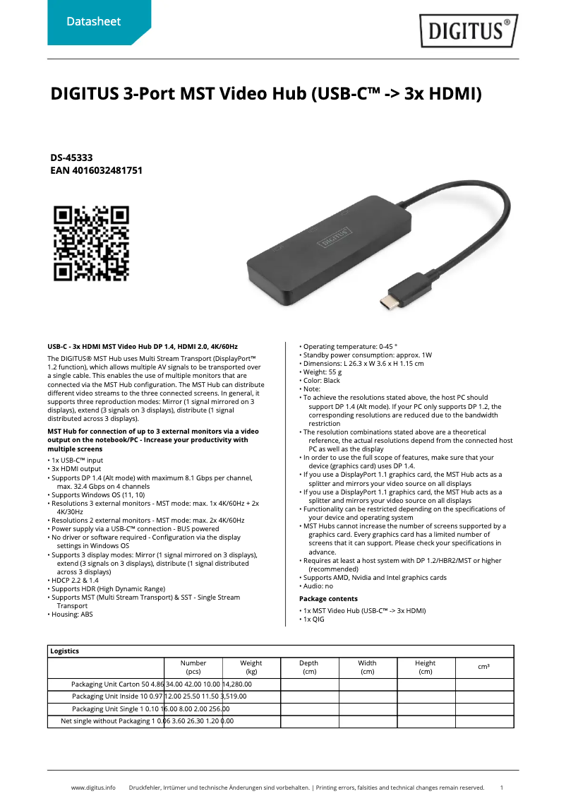 Image de la première page du manuel de l'appareil DS-45333