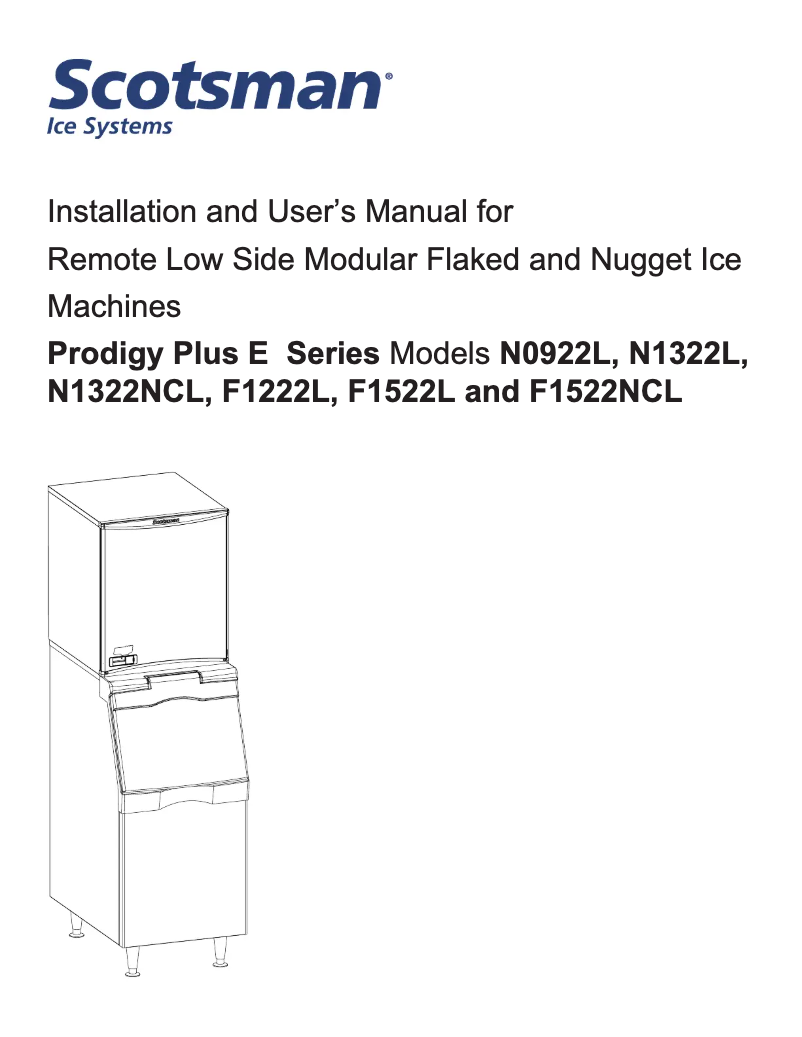 Image de la première page du manuel de l'appareil N1322L-E