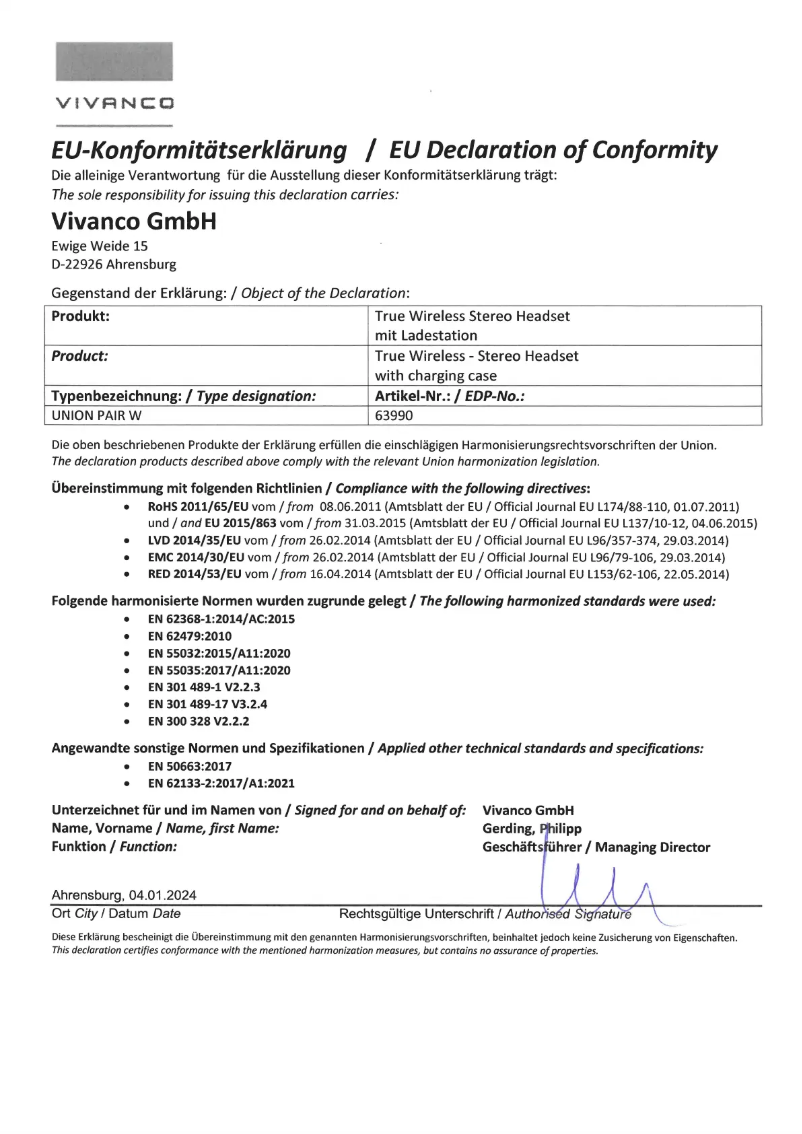 Image de la première page du manuel de l'appareil Union Pair