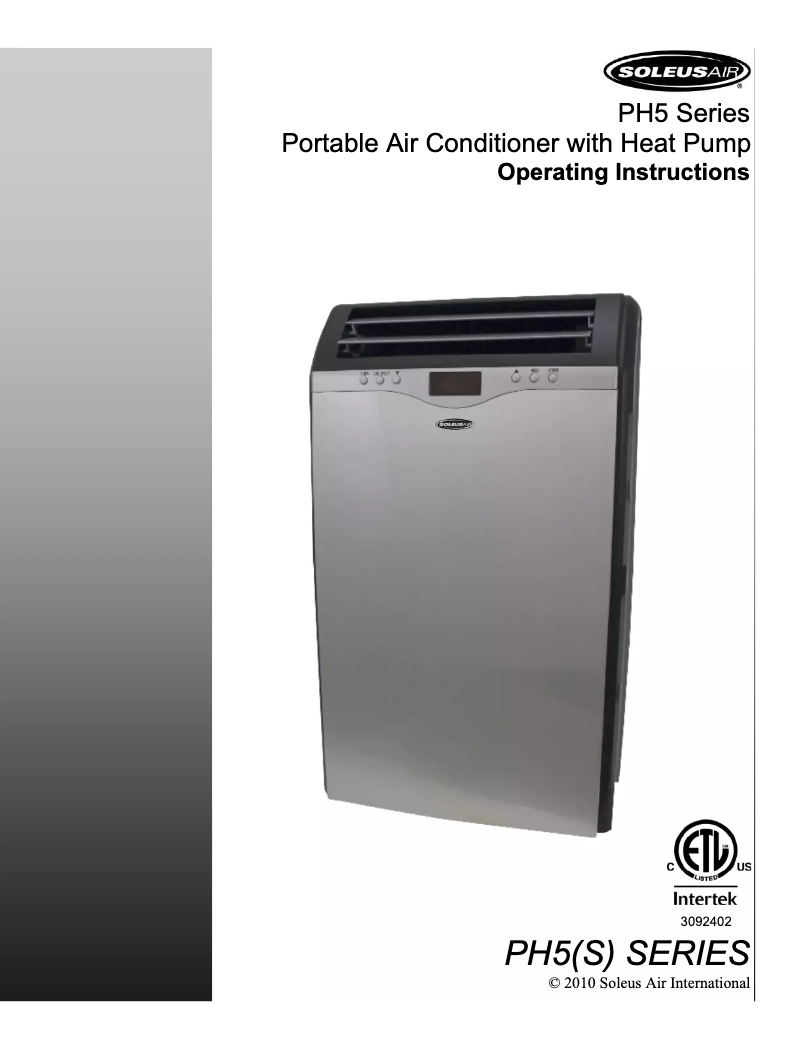 Image de la première page du manuel de l'appareil PH5-13R-35S