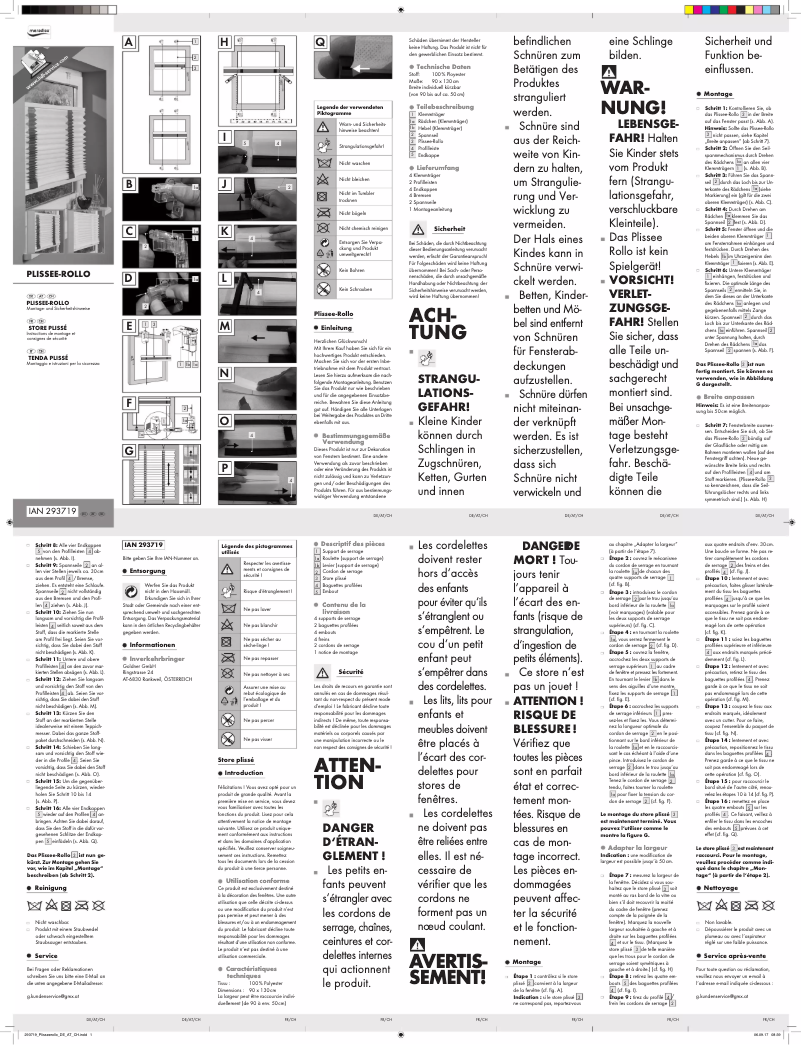 Image de la première page du manuel de l'appareil IAN 293719