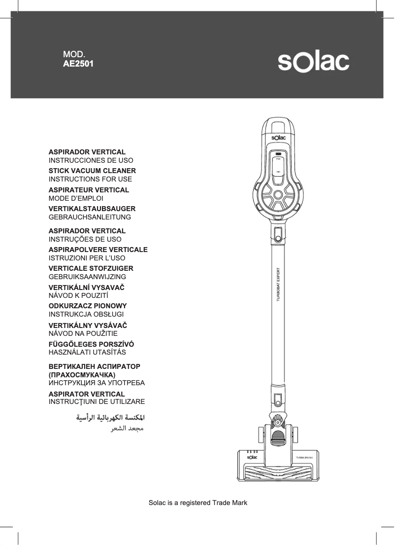Page 1 de la notice Manuel utilisateur Solac AE2501