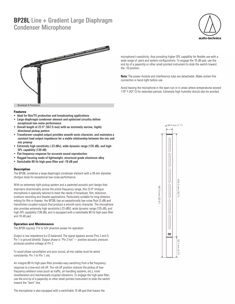 Image de la première page du manuel de l'appareil BP28L