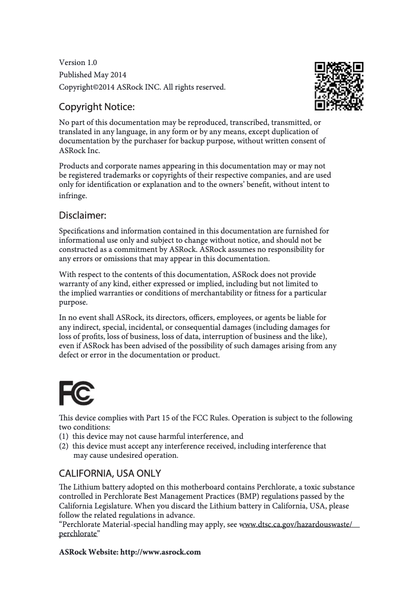 Image de la première page du manuel de l'appareil Z97M Anniversary