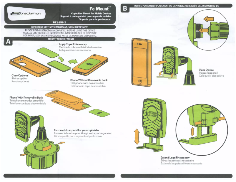 Image de la première page du manuel de l'appareil Fe Mount