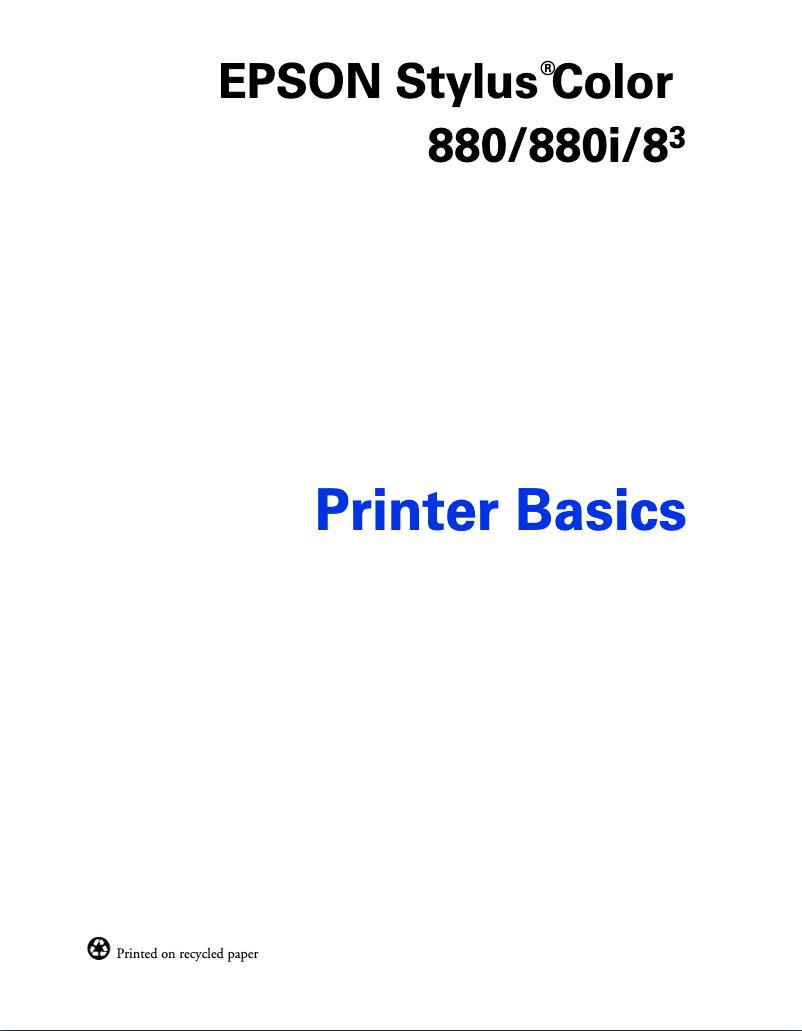 Page 1 de la notice Manuel utilisateur Epson Stylus Color 880