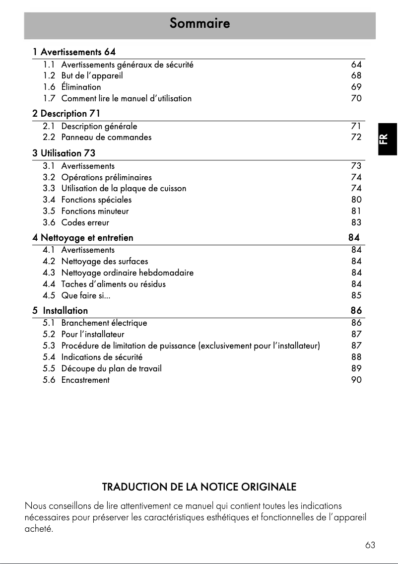 Page n°1 - Manuel utilisateur Smeg SI2951D