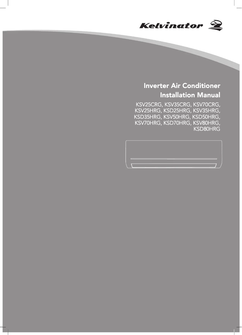 Page 1 de la notice Guide d'installation Kelvinator KSD80HRG