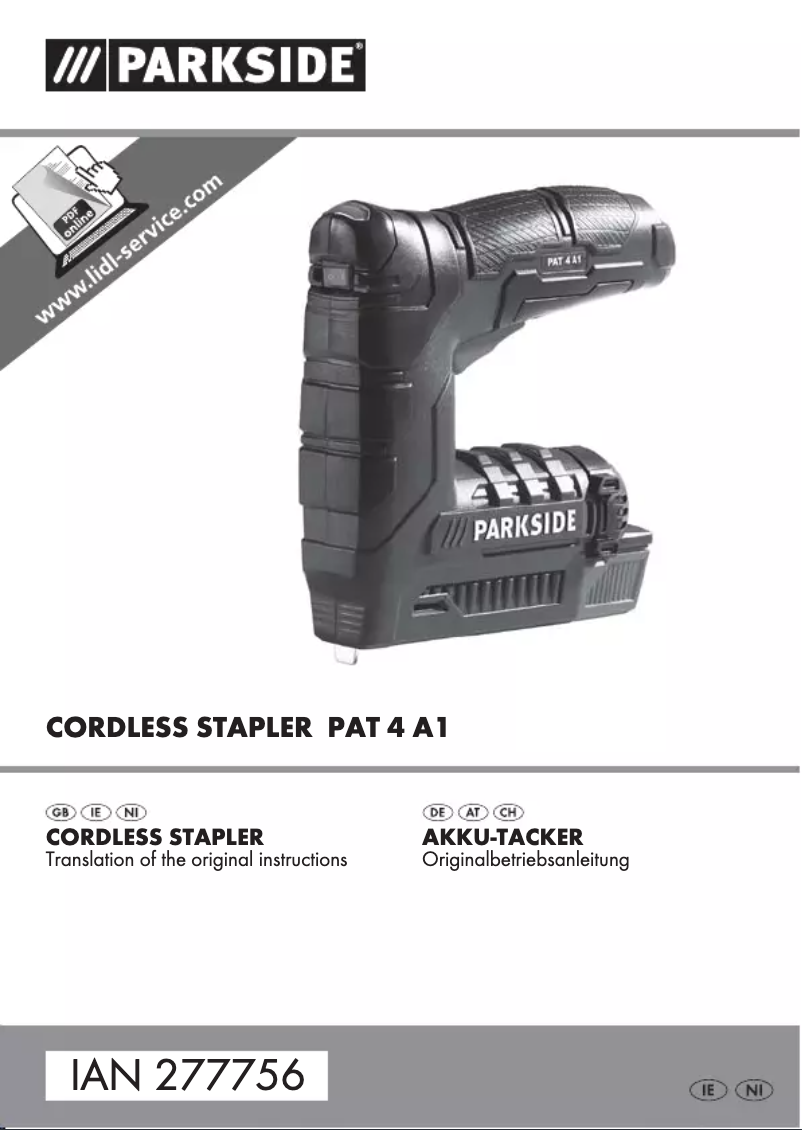 Page 1 de la notice Manuel utilisateur Parkside PAT 4 A1