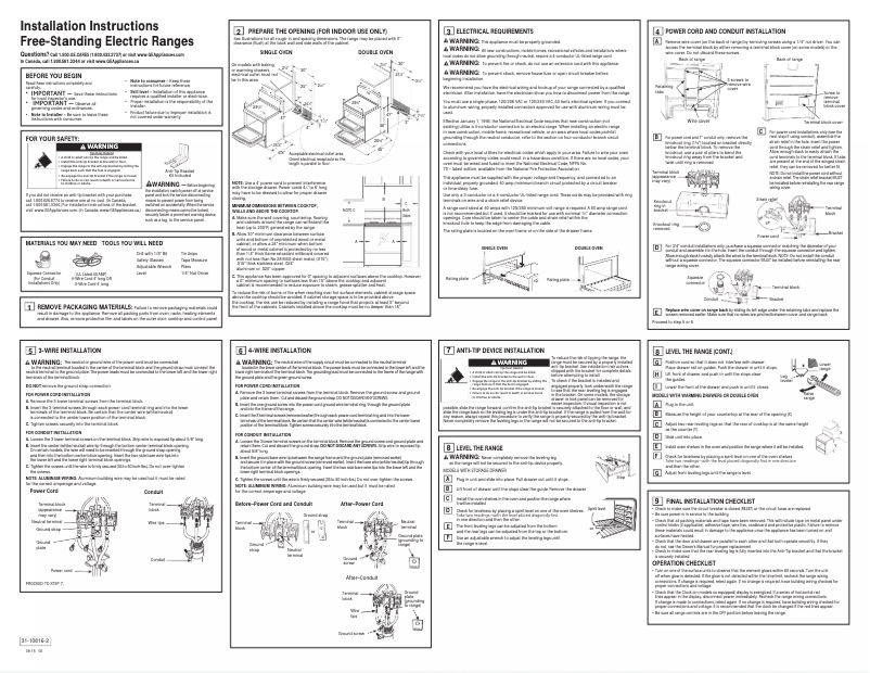 Page 1 de la notice Guide d'installation Adora JB745DFWW