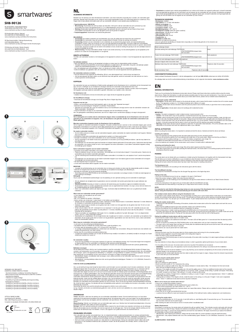 Page 1 de la notice Manuel utilisateur Smartwares SH8-92126
