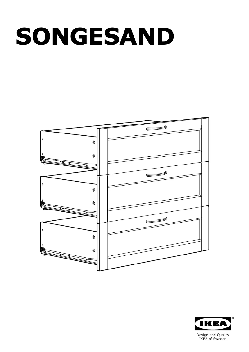 Page 1 de la notice Manuel utilisateur Ikea SONGESAND 703.667.60