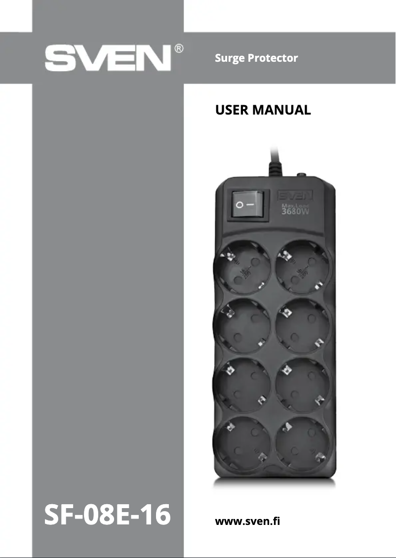 Page 1 de la notice Manuel utilisateur Sven SF-08E-16