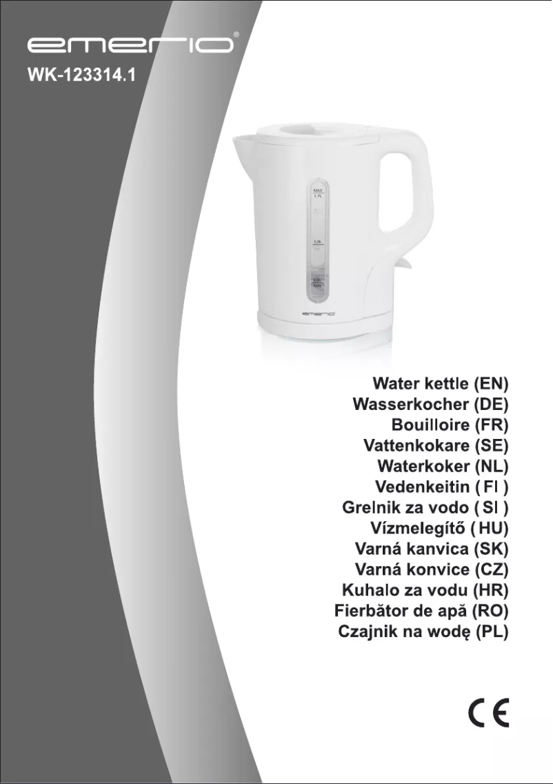 Image de la première page du manuel de l'appareil WK-123314.1