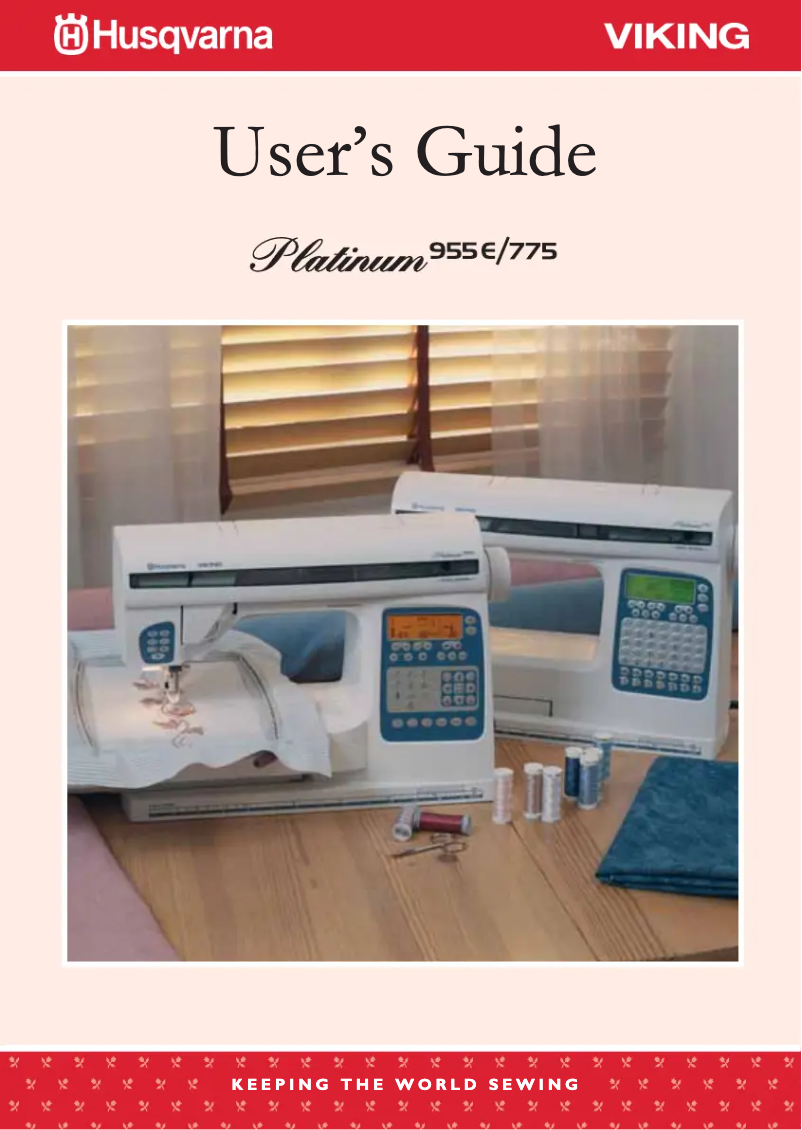 Page n°1 - Manuel utilisateur Husqvarna-Viking Platinum 955E