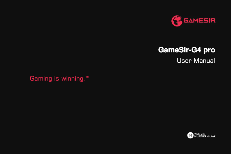 Page 1 de la notice Manuel utilisateur Gamesir G4 Pro