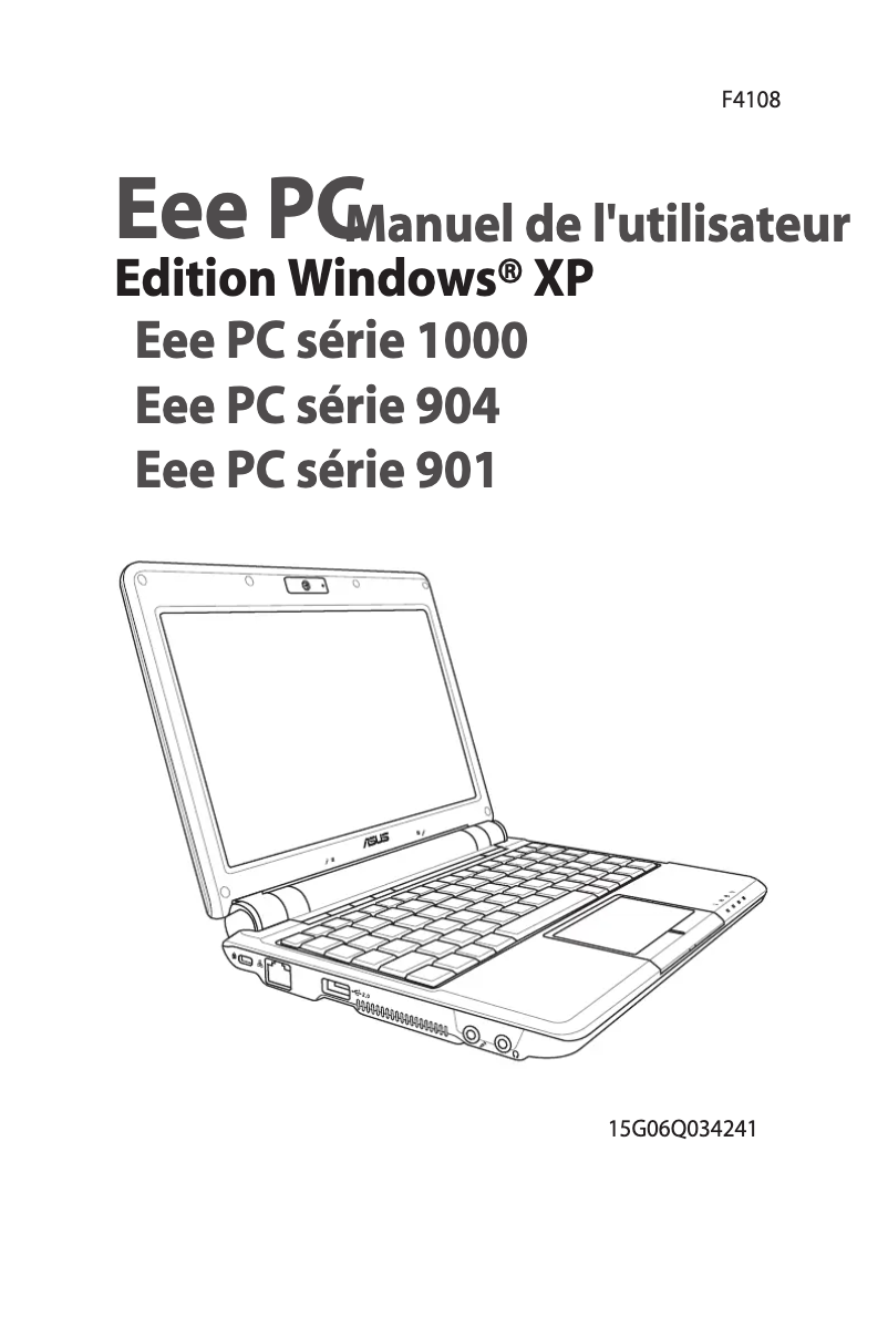 Page 1 de la notice Manuel utilisateur Asus EEEPC901
