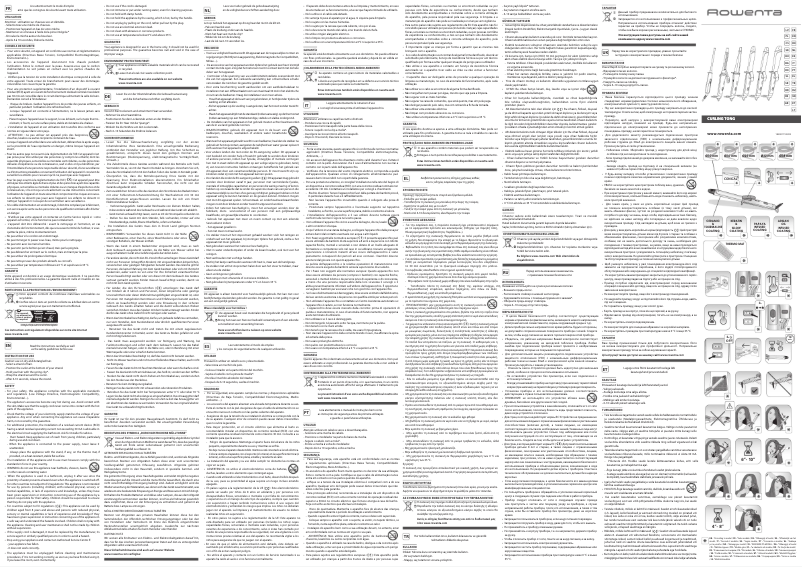 Page 1 de la notice Manuel utilisateur Rowenta For Elite CF3112F0