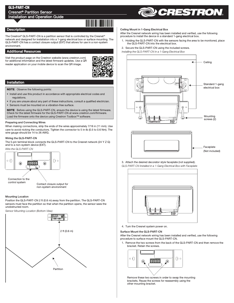Image de la première page du manuel de l'appareil GLS-PART-CN