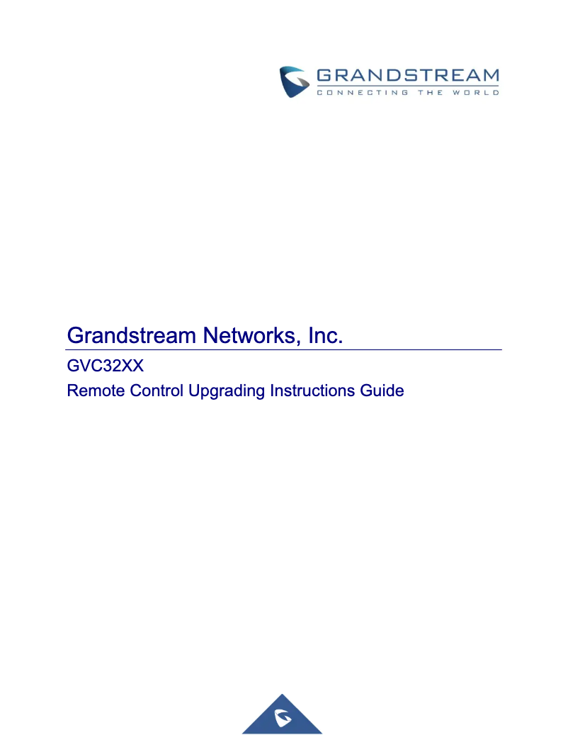 Page n°1 - Manuel utilisateur Grandstream GVC3210
