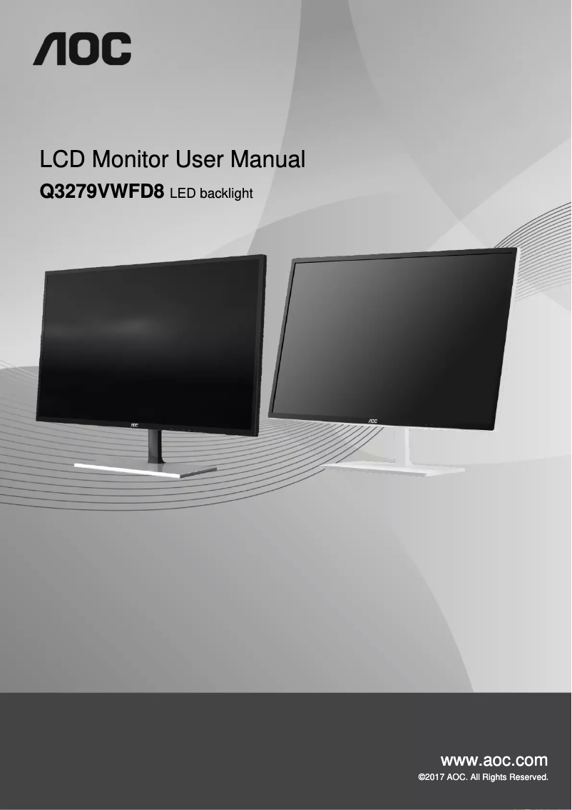 Page n°1 - Manuel utilisateur AOC Value-line Q3279VWFD8