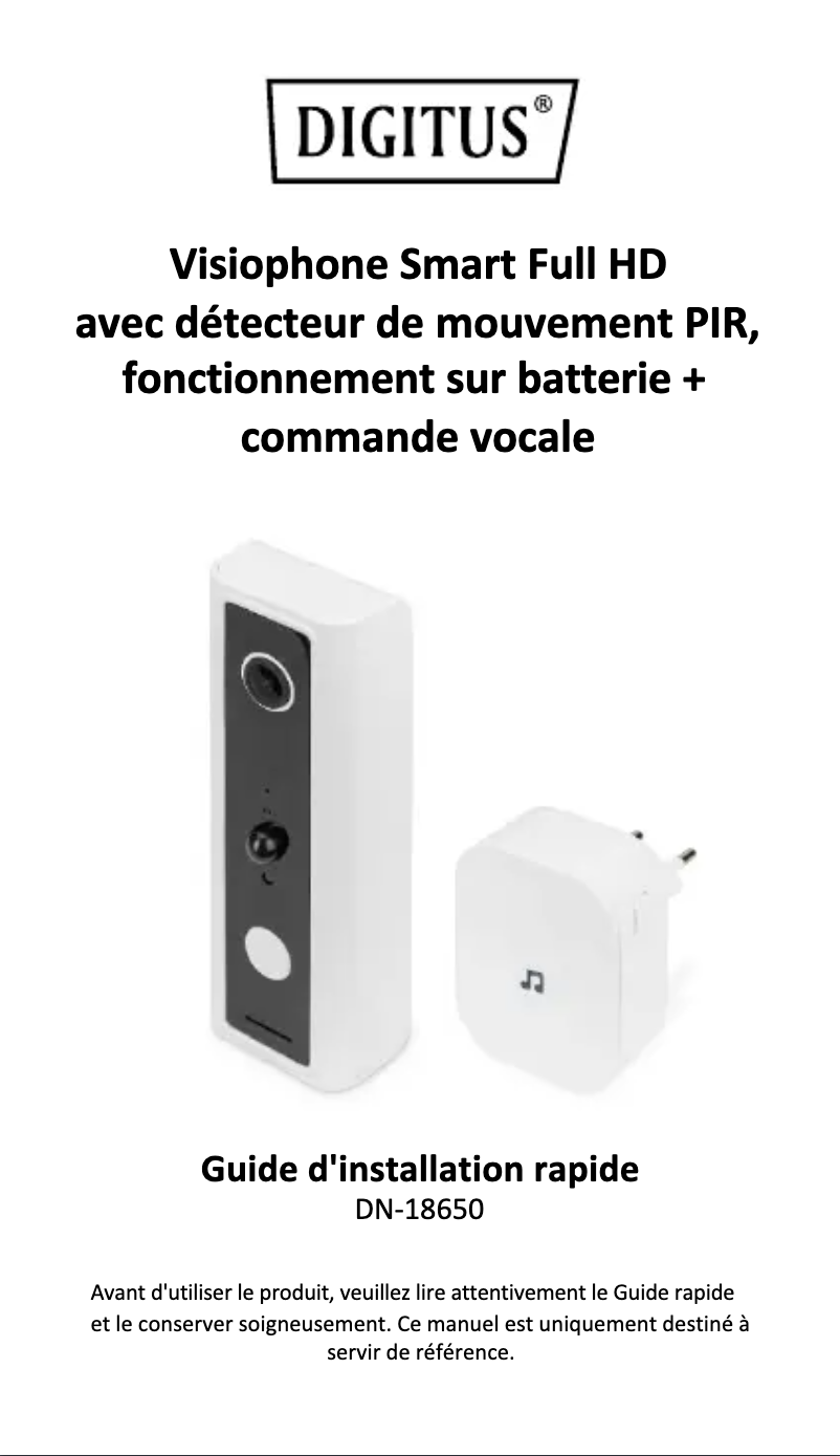 Page n°1 - Manuel utilisateur Digitus DN-18650
