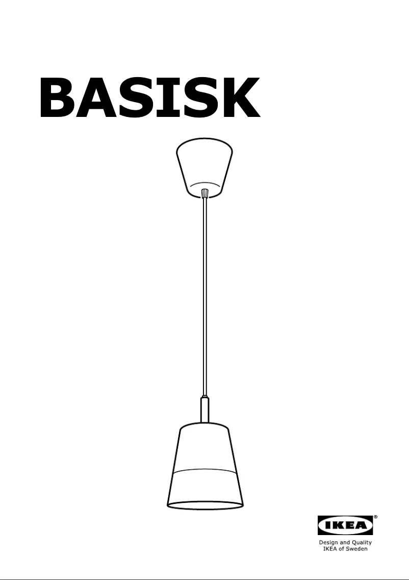 Page 1 de la notice Mode d'emploi Ikea BASISK