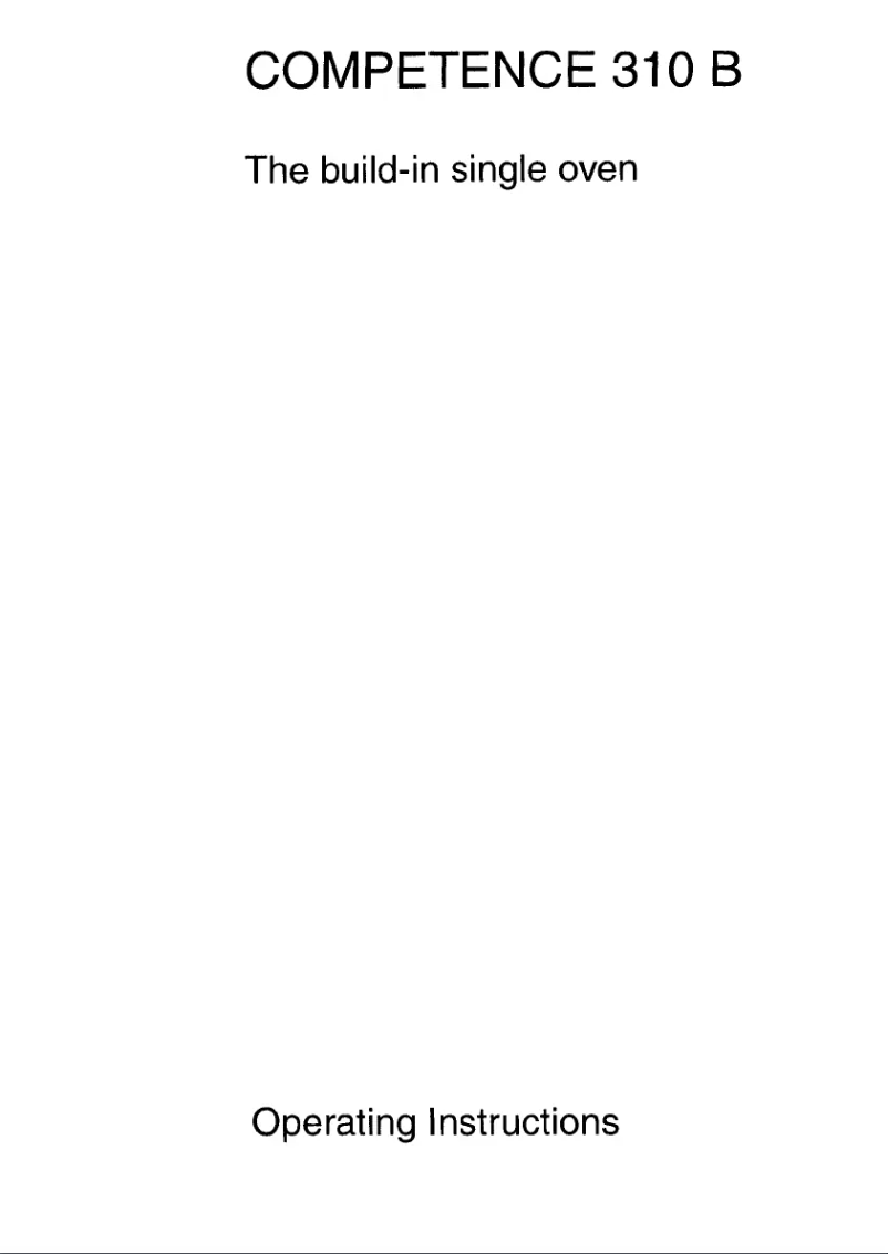 Página 1 del manual Manual de usuario AEG Competence 310 B D