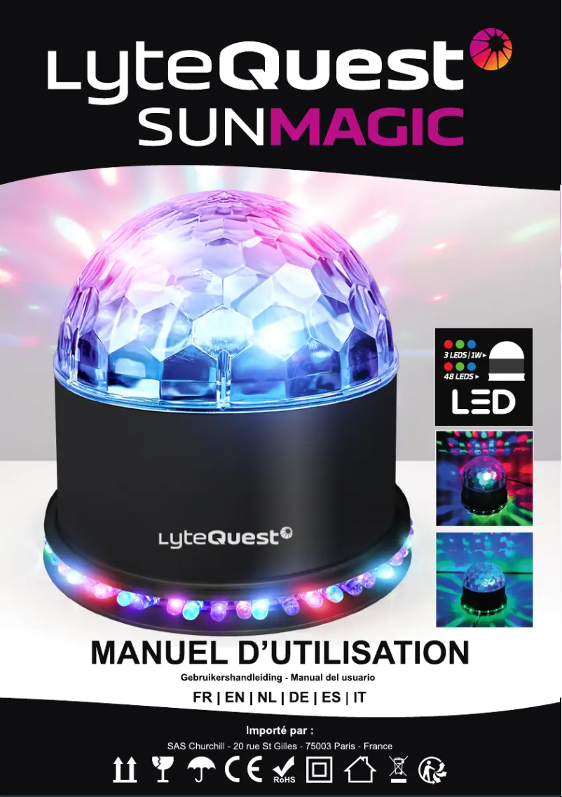 Page 1 de la notice Manuel utilisateur LyteQuest Sun Magic