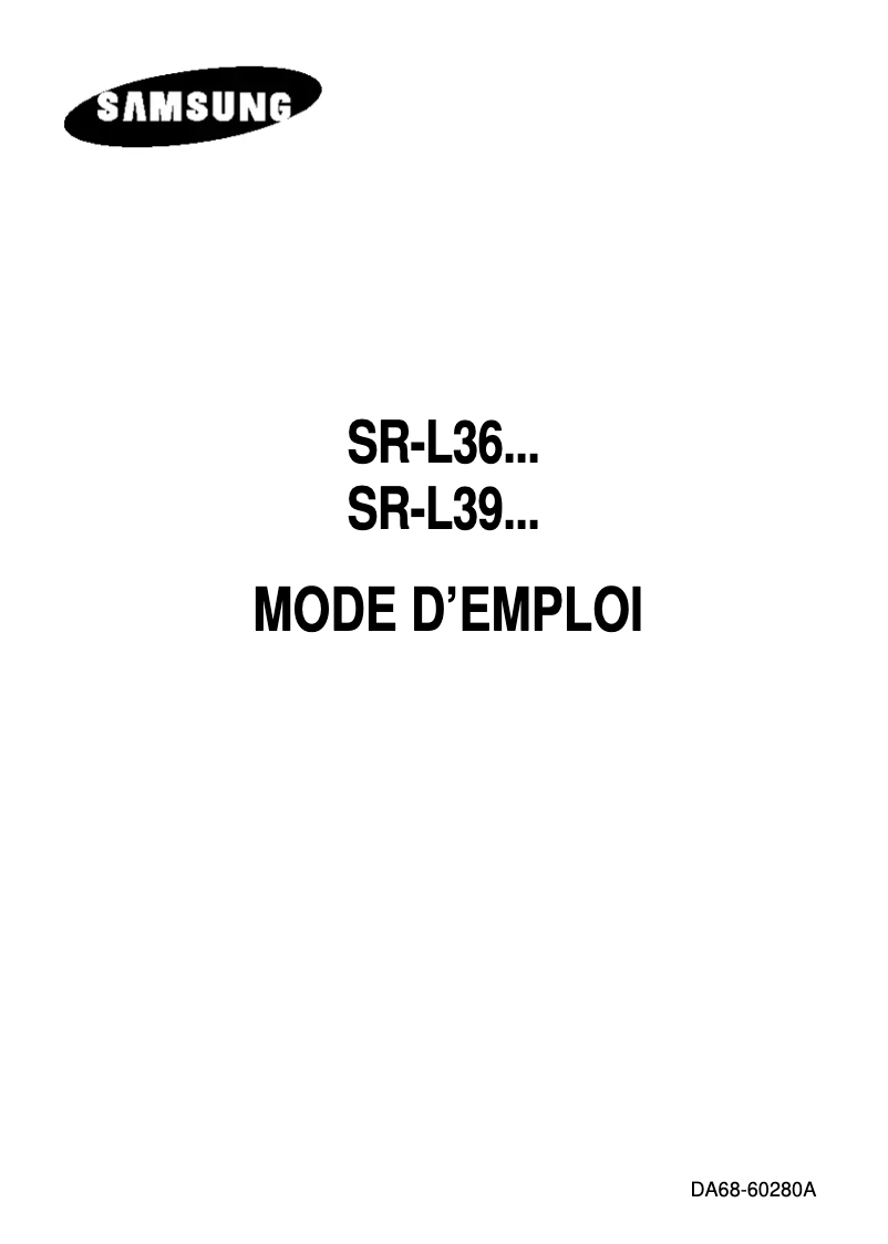 Image de la première page du manuel de l'appareil SR-L36NEB