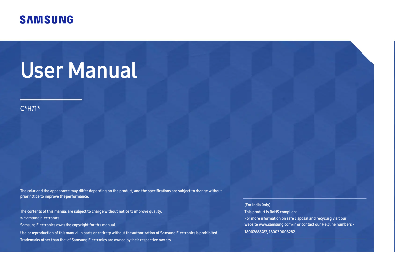 Page n°1 - Manuel utilisateur Samsung C32H711QEL