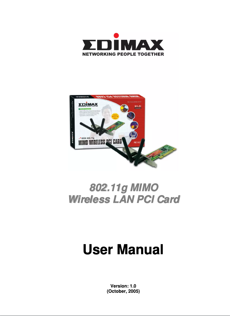 Página 1 del manual Manual de instrucciones Edimax EW-7628Ig