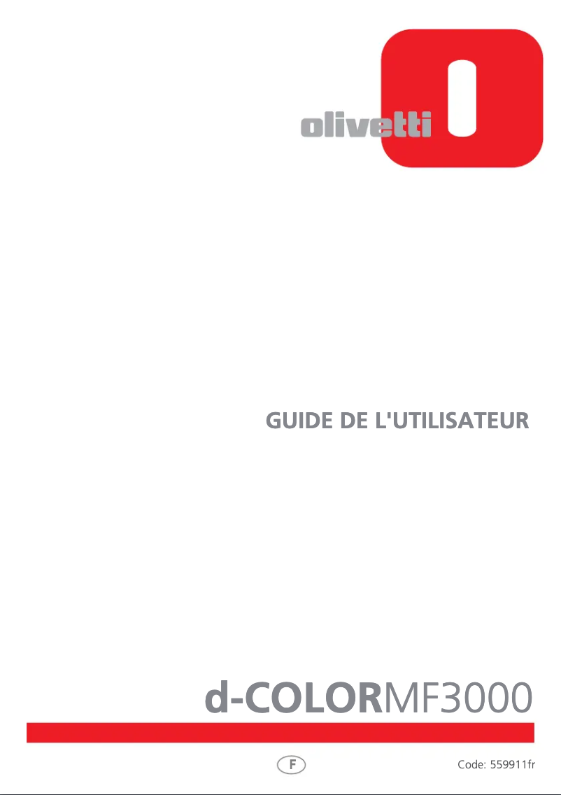 Page n°1 - Manuel utilisateur Olivetti d-Color MF3000