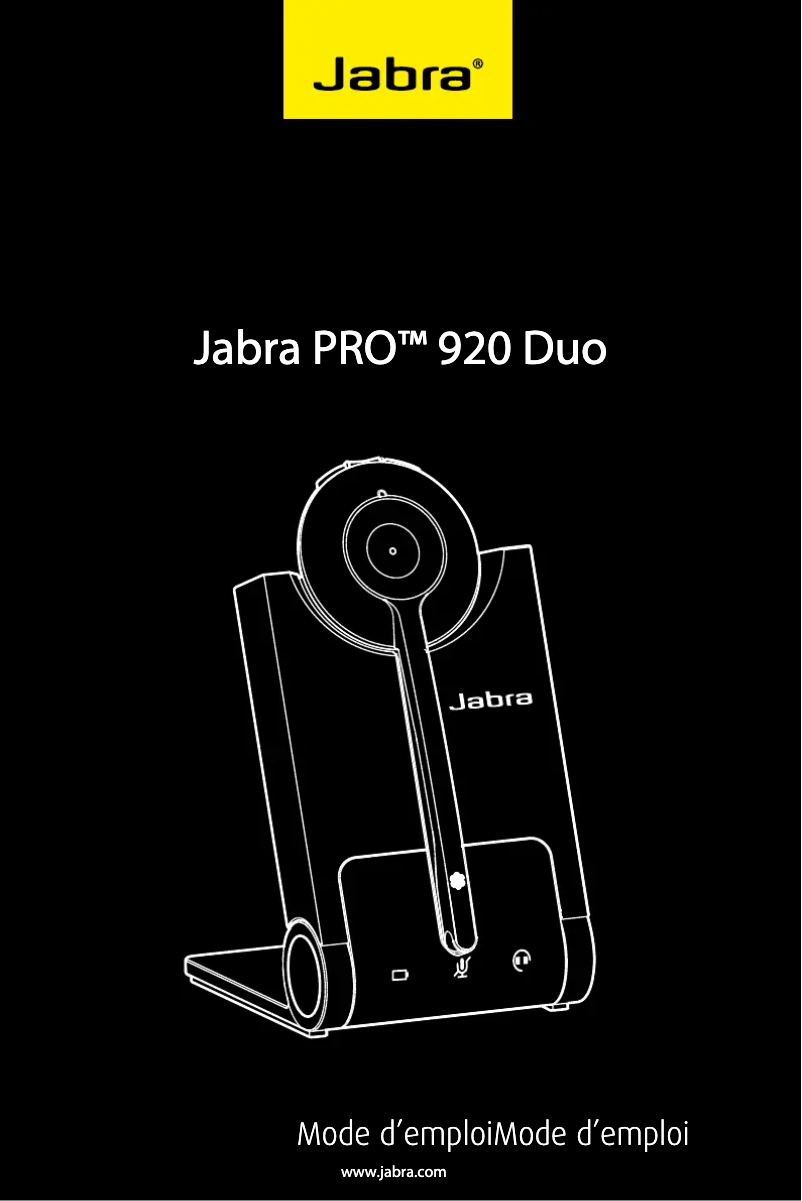 Página 1 del manual Manual de usuario Jabra PRO 920 Duo