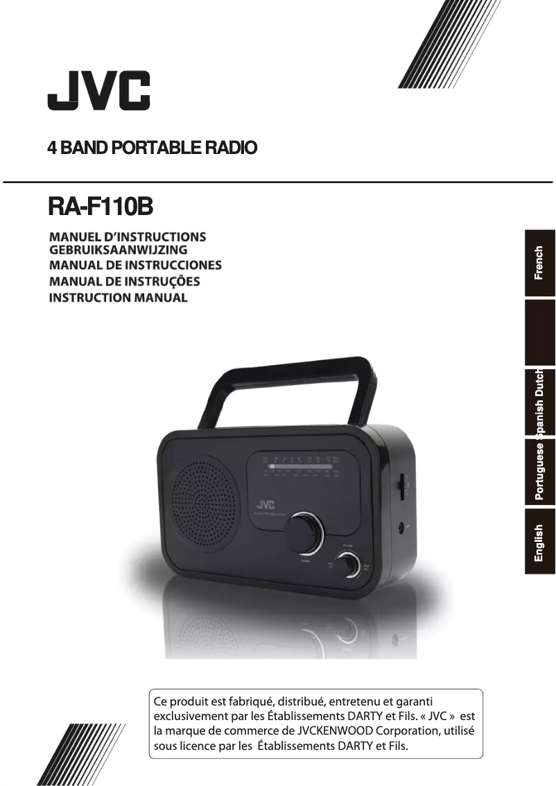 Image de la première page du manuel de l'appareil RA-F110B