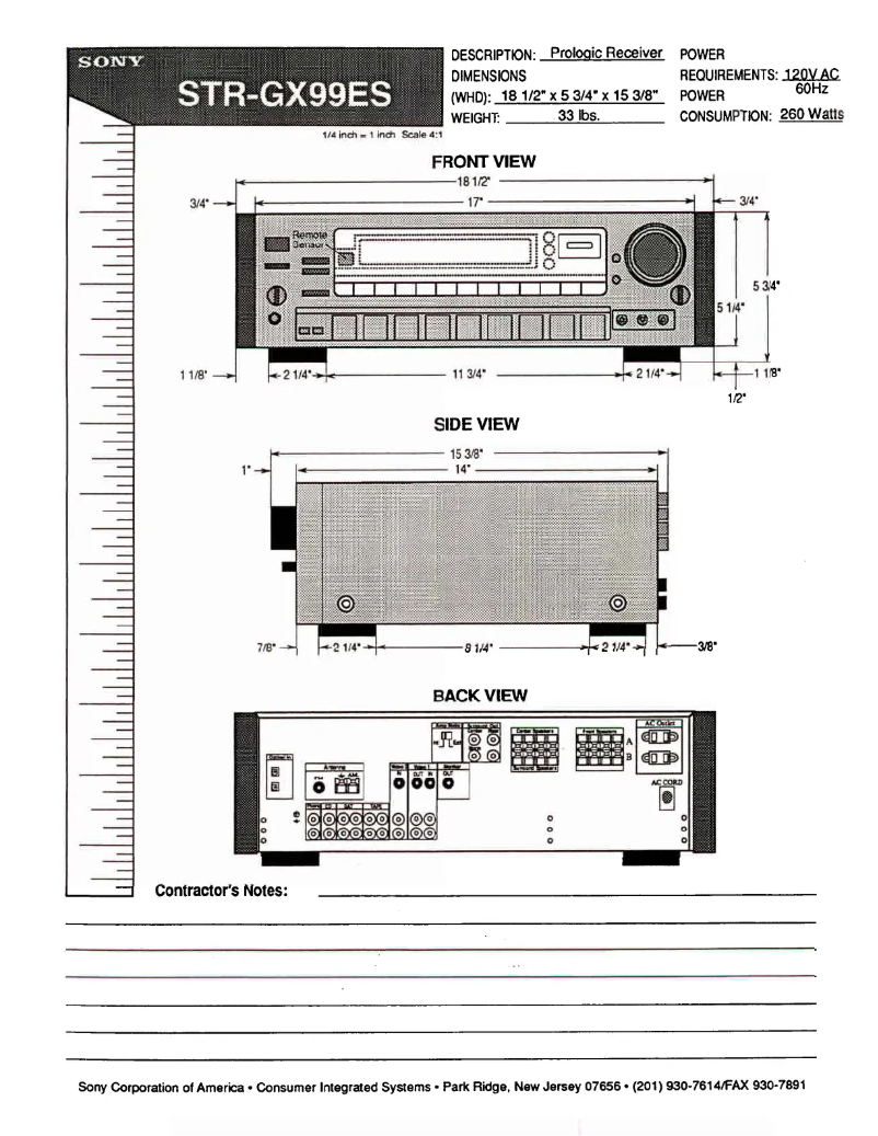 Image de la première page du manuel de l'appareil STR-GX99ES