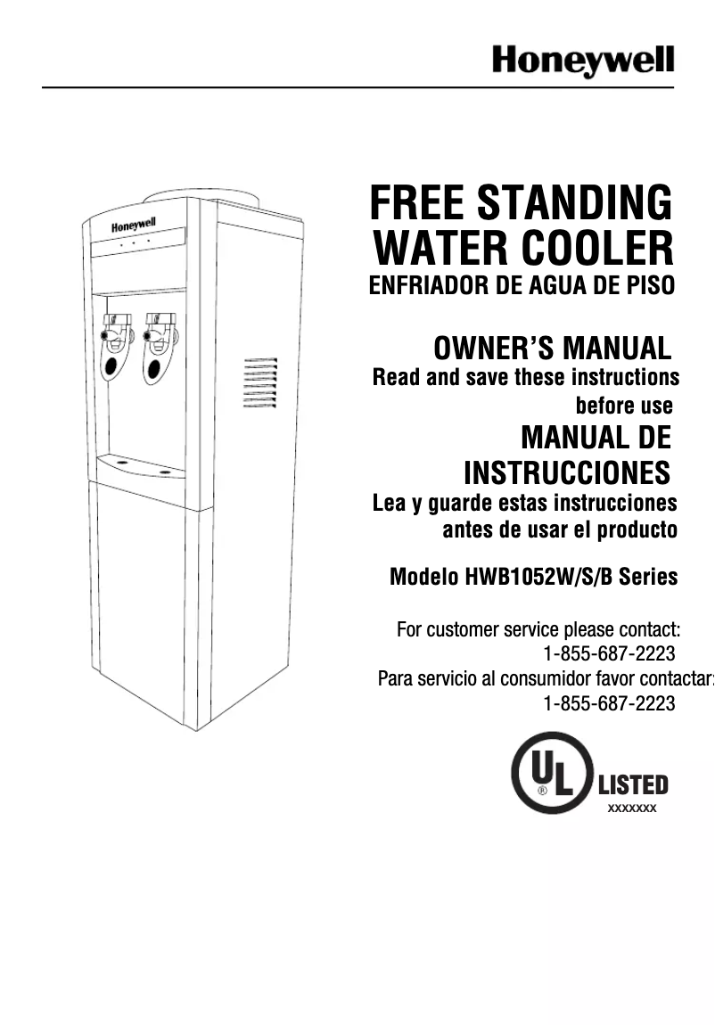 Page n°1 - Manuel utilisateur Honeywell HWB1052B