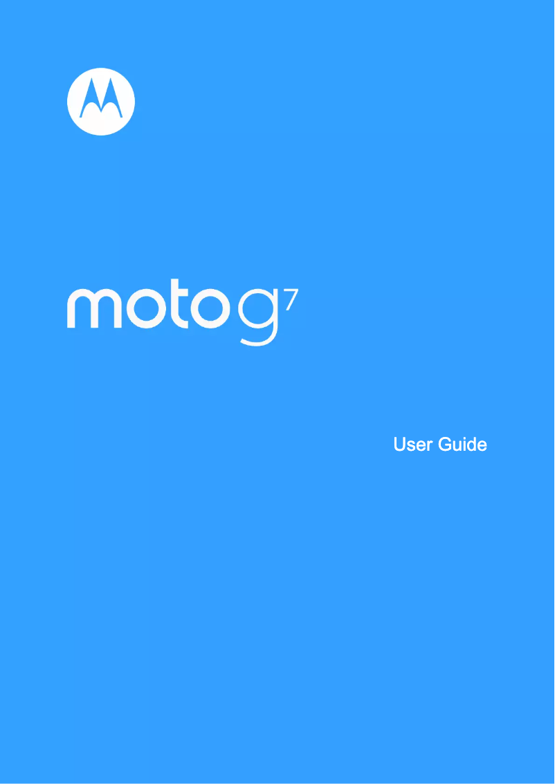 Image de la première page du manuel de l'appareil G7 Play